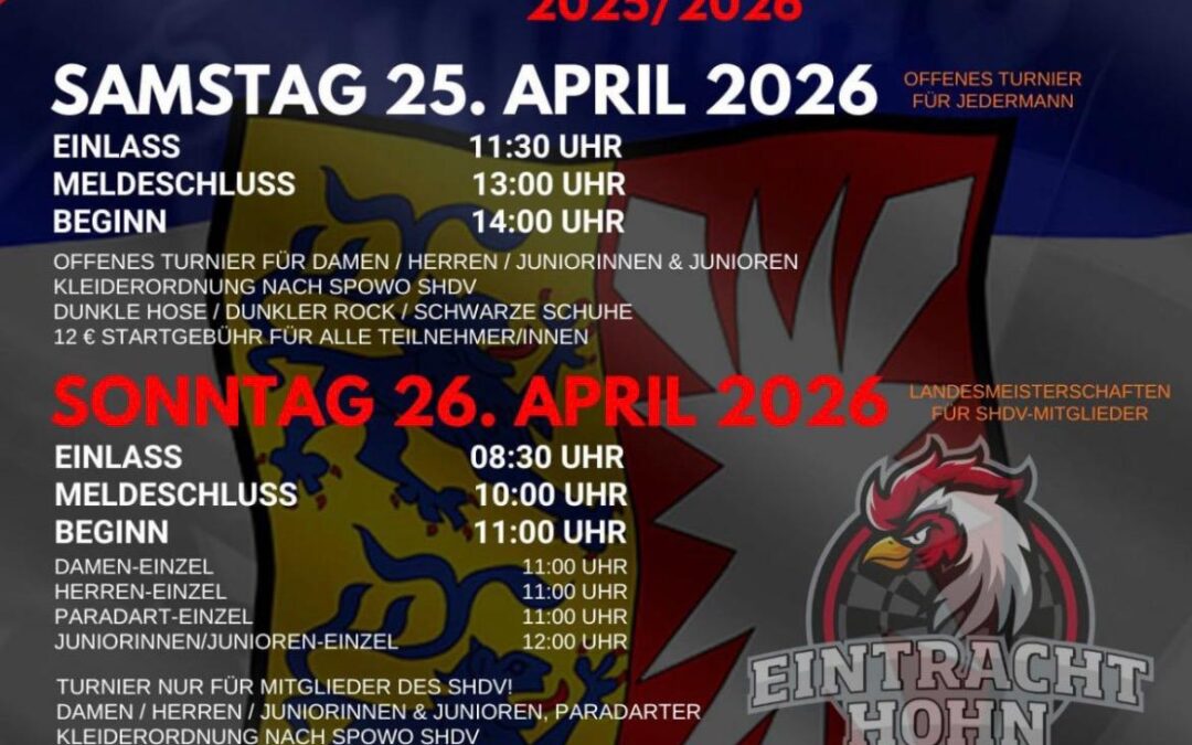 Ranglistenturnier und Landesmeisterschaft 2025-2026